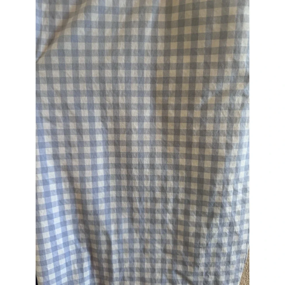 Talbots Perfect Crop Pants Size 16 Blue Gingham Cotton Blend